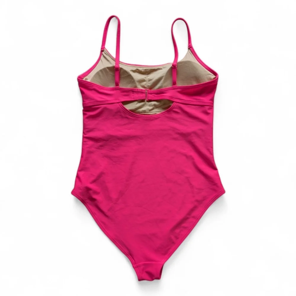 Old Navy Neon Petunia Cutout One-Piece Swimsuit Women’s Size M Bright Pink Sexy